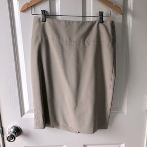 Beige pencil skirt